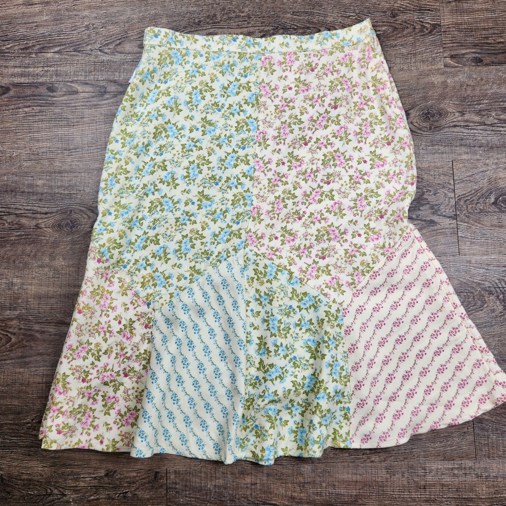 Mary-Kate and Ashley Vintage Floral Patchwork Skirt Kids 16X Cottagecore small 4